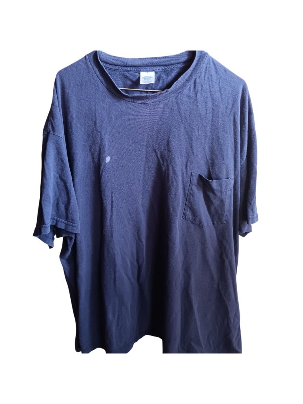 4XL 100% Cotton T-shirt Vintage JCPenney Towncraft Big Mens Navy Pocket Relic